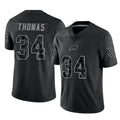 Johmsee B.Bills #34 Thurman Thomas Player Black RFLCTV Limited Stitched Jerseys