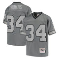 Johmsee B.Bills #34 Thurman Thomas Player Gray Throwback Replica Stitched Jerseys