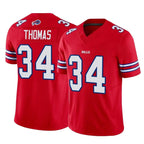 Johmsee B.Bills #34 Thurman Thomas Player Red Vapor F.U.S.E. Limited Home Game Stitched Jerseys