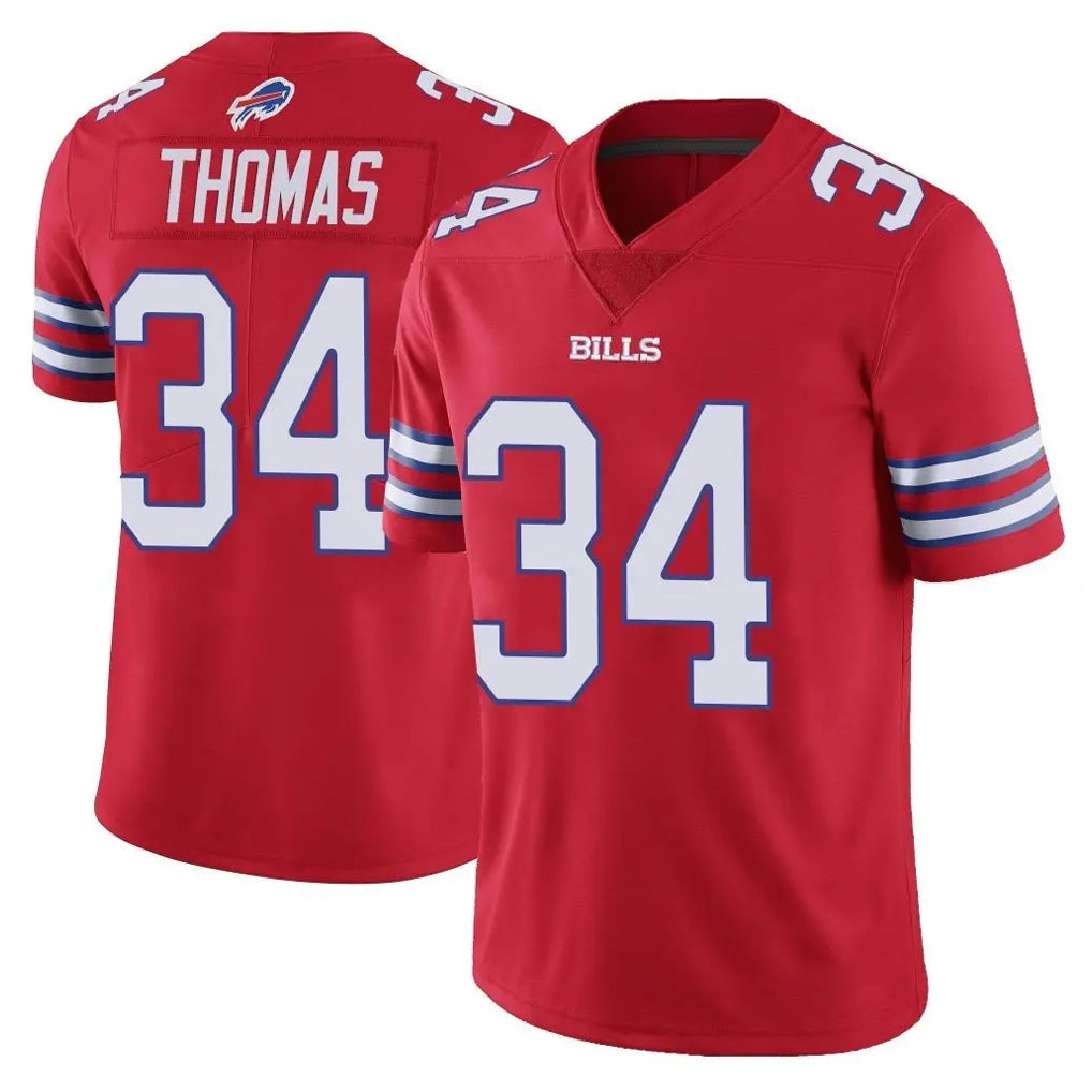 Johmsee B.Bills #34 Thurman Thomas Player Red Vapor Untouchable Limited Home Game Stitched Jerseys