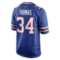 Johmsee B.Bills #34 Thurman Thomas Player Royal Home Game Stitched Jerseys