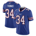 Johmsee B.Bills #34 Thurman Thomas Player Royal Vapor Untouchable Limited Stitched Jerseys