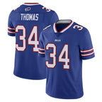 Johmsee B.Bills #34 Thurman Thomas Player Royal Vapor Untouchable Limited Stitched Jerseys