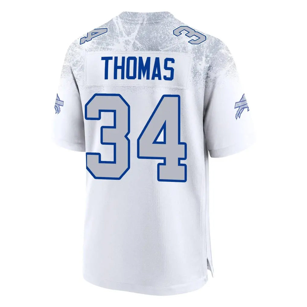 Johmsee B.Bills #34 Thurman Thomas Player White Rivalries Collection Game Stitched Jerseys