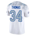 Johmsee B.Bills #34 Thurman Thomas Player White Rivalries Collection Vapor Limited Stitched Jerseys