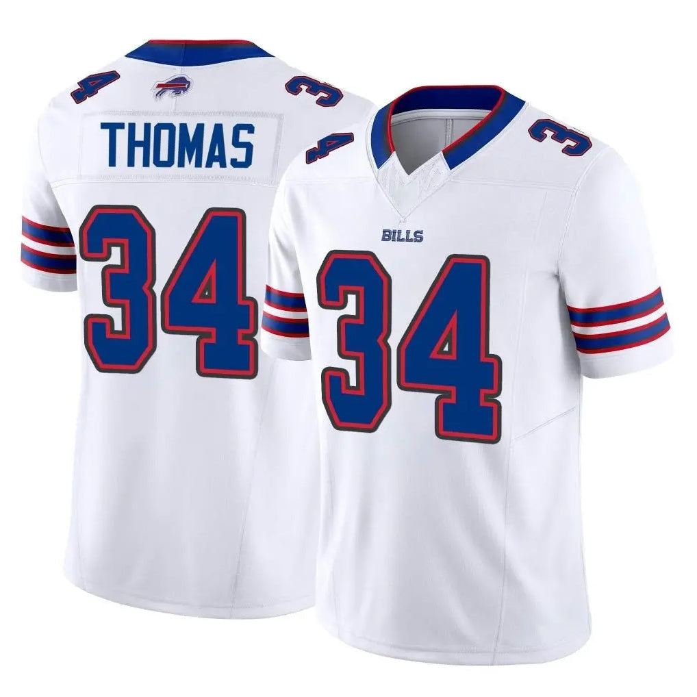Johmsee B.Bills #34 Thurman Thomas Player White Vapor F.U.S.E. Limited Home Game Stitched Jerseys