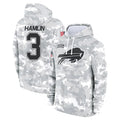 Johmsee B.Bills #3 Damar Hamlin Player Arctic Camo Salute to Service Hoodies Game Stitched Jerseys