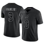 Johmsee B.Bills #3 Damar Hamlin Player Black RFLCTV Limited Stitched Jerseys