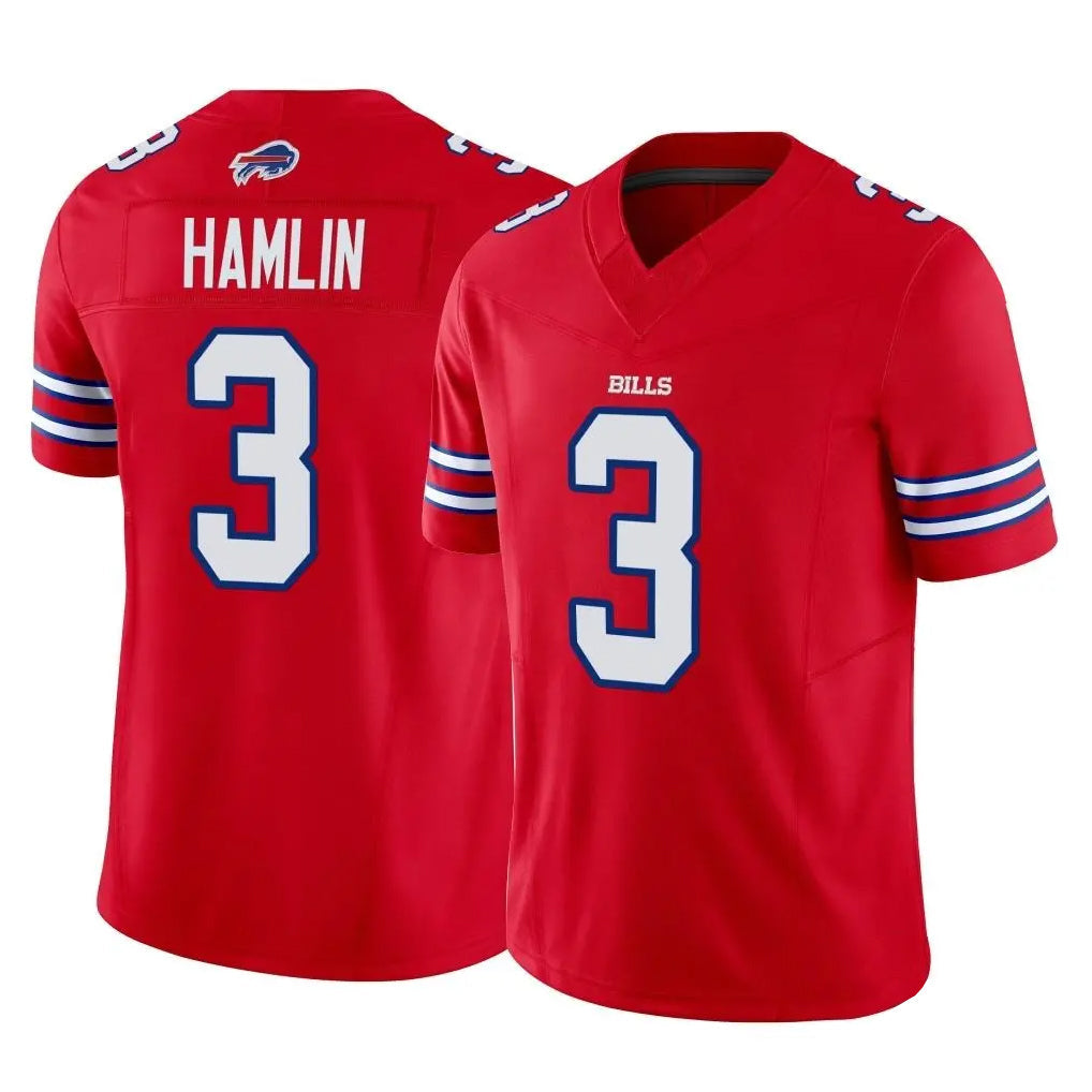 Johmsee B.Bills #3 Damar Hamlin Player Red Vapor F.U.S.E. Jersey Limited Home Game Stitched Jerseys
