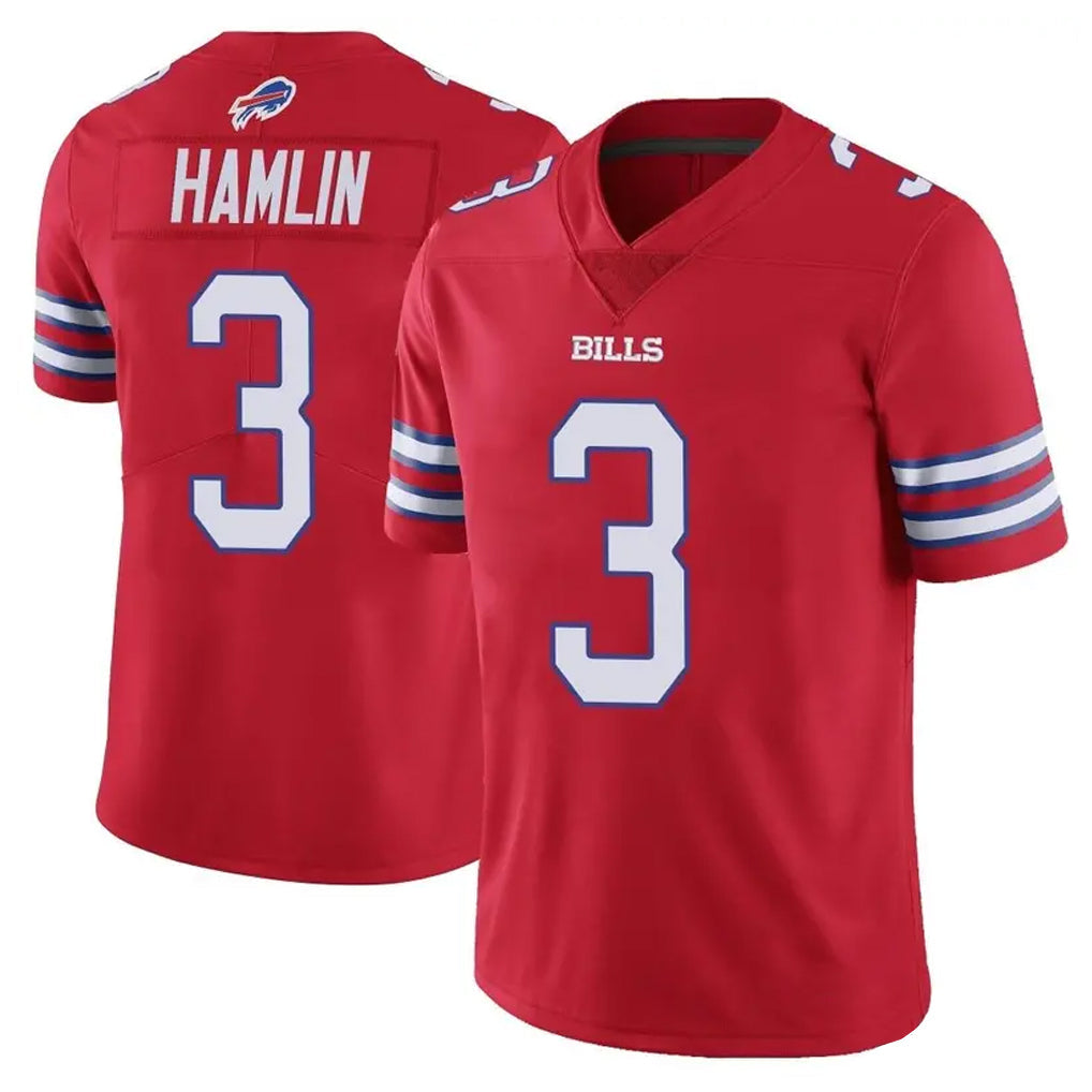 Johmsee B.Bills #3 Damar Hamlin Player Red Vapor Untouchable Limited Stitched Jerseys