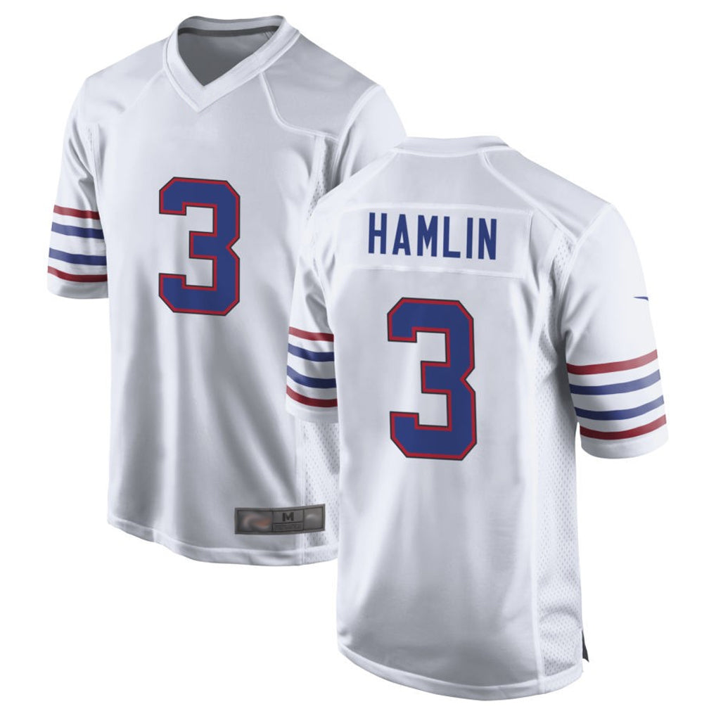 Johmsee B.Bills #3 Damar Hamlin Player White Alternate Game Stitched Jerseys