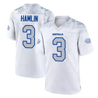 Johmsee B.Bills #3 Damar Hamlin Player White Rivalries Collection Home Game Stitched Jerseys