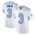 Johmsee B.Bills #3 Damar Hamlin Player White Rivalries Collection Limited Home Game Stitched Jerseys