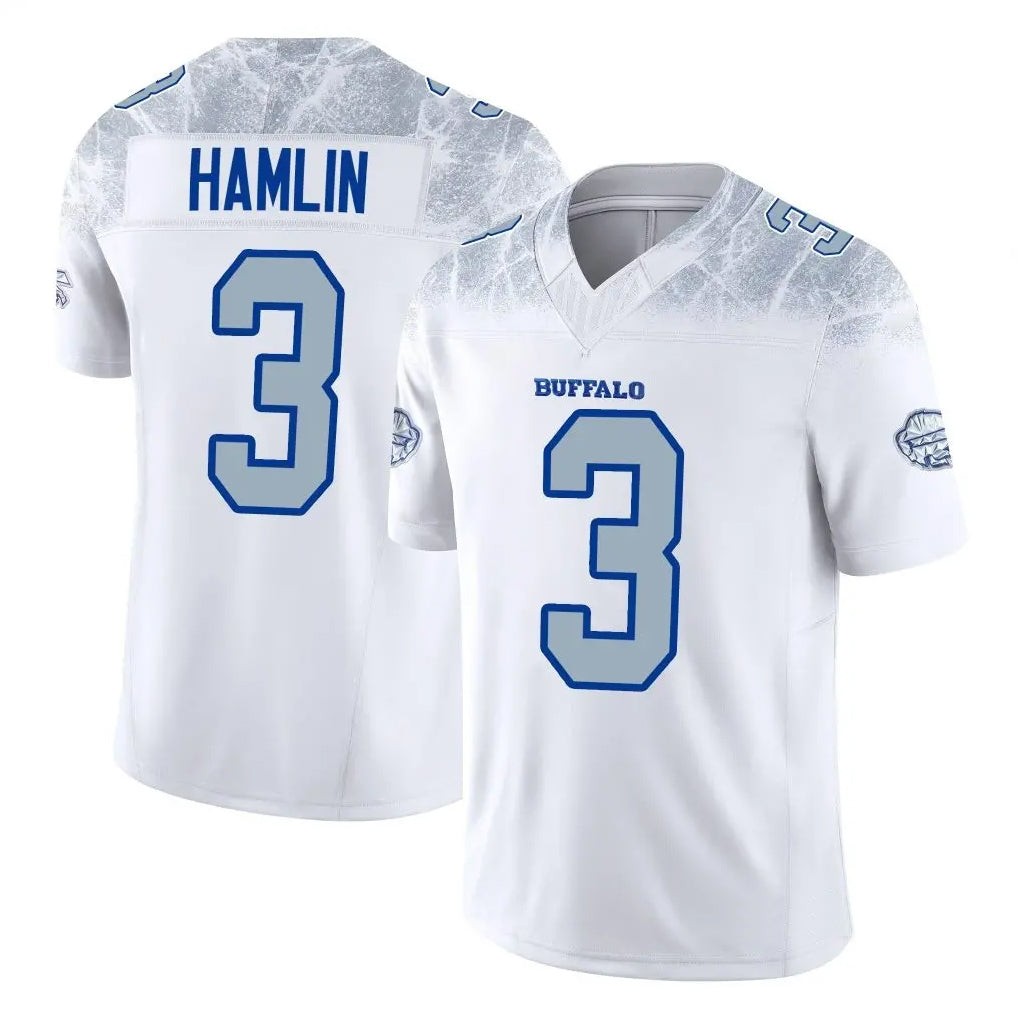 Johmsee B.Bills #3 Damar Hamlin Player White Rivalries Collection Limited Home Game Stitched Jerseys