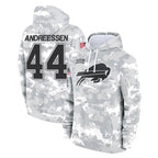Johmsee B.Bills #44 Joe Andreessen Player Arctic Camo Salute to Service Hoodies Limited Stitched Jerseys