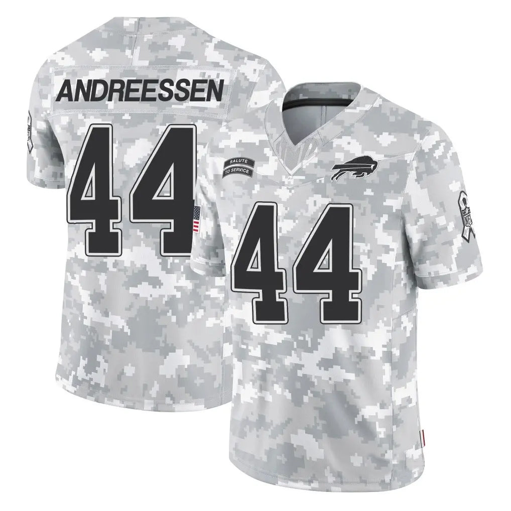Johmsee B.Bills #44 Joe Andreessen Player Arctic Camo Salute to Service Limited Stitched Jerseys