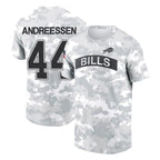 Johmsee B.Bills #44 Joe Andreessen Player Arctic Camo Salute to Service T-Shirt Hoodies Stitched Jerseys