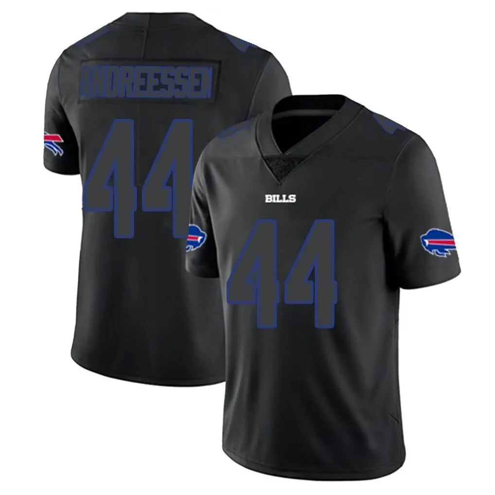 Johmsee B.Bills #44 Joe Andreessen Player Black Impact Limited Home Game Stitched Jerseys