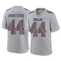 Johmsee B.Bills #44 Joe Andreessen Player Gray Fashion Home Game Stitched Jerseys