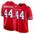 Johmsee B.Bills #44 Joe Andreessen Player Red Home Game Stitched Jerseys