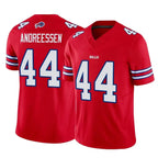 Johmsee B.Bills #44 Joe Andreessen Player Red Vapor F.U.S.E. Limited Home Game Stitched Jerseys