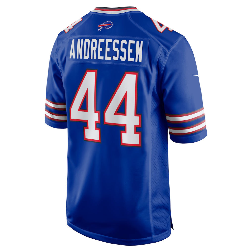 Johmsee B.Bills #44 Joe Andreessen Player Royal Home Game Stitched Jerseys