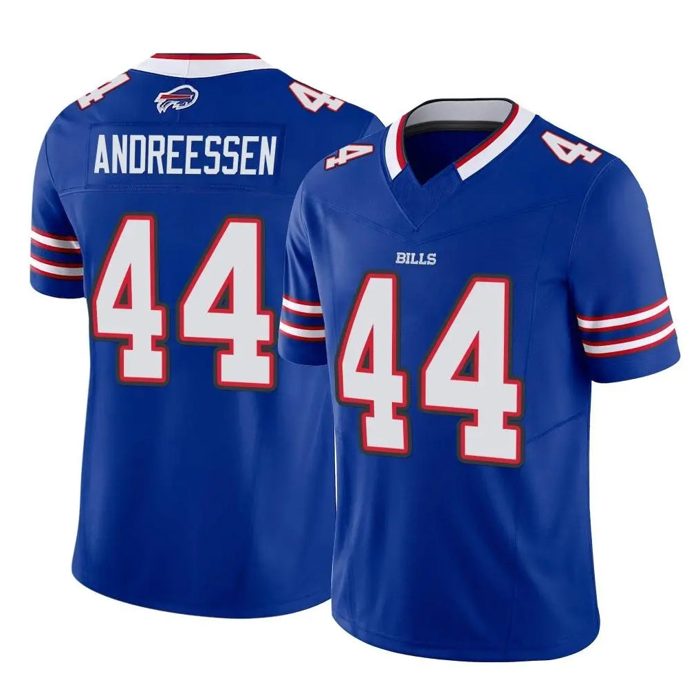 Johmsee B.Bills #44 Joe Andreessen Player Royal Vapor F.U.S.E. Limited Home Game Stitched Jerseys