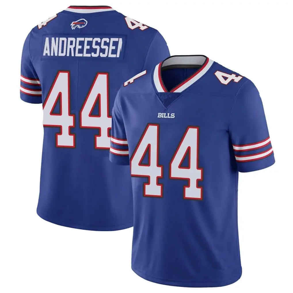 Johmsee B.Bills #44 Joe Andreessen Player Royal Vapor Untouchable Limited Stitched Jerseys