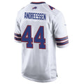 Johmsee B.Bills #44 Joe Andreessen Player White Home Game Stitched Jerseys