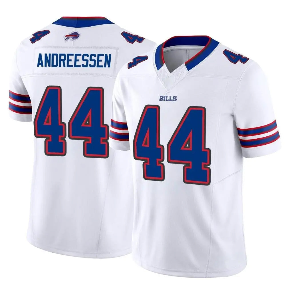 Johmsee B.Bills #44 Joe Andreessen Player White Vapor F.U.S.E. Limited Home Game Stitched Jerseys