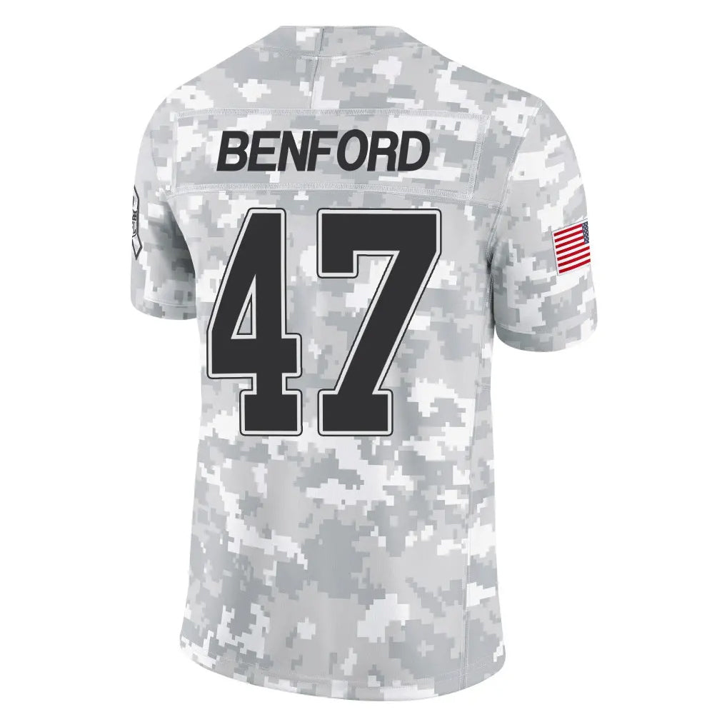 Johmsee B.Bills #47 Christian Benford Player Arctic Camo Salute to Service Limited Stitched Jerseys