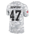 Johmsee B.Bills #47 Christian Benford Player Arctic Camo Salute to Service Limited Stitched Jerseys