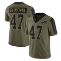 Johmsee B.Bills #47 Christian Benford Player Olive Salute To Service Limited Stitched Jerseys