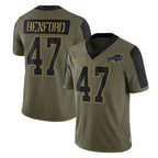 Johmsee B.Bills #47 Christian Benford Player Olive Salute To Service Limited Stitched Jerseys
