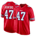 Johmsee B.Bills #47 Christian Benford Player Red Home Game Stitched Jerseys