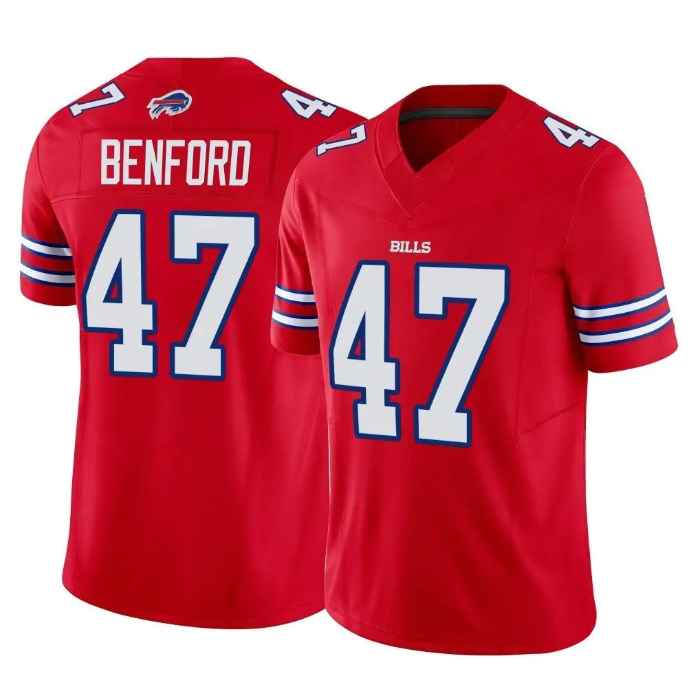 Johmsee B.Bills #47 Christian Benford Player Red Vapor F.U.S.E. Limited Stitched Jerseys