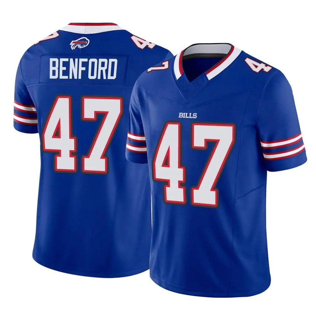 Johmsee B.Bills #47 Christian Benford Player Royal Vapor F.U.S.E. Limited Home Game Stitched Jerseys