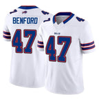 Johmsee B.Bills #47 Christian Benford Player White Vapor F.U.S.E. Limited Home Game Stitched Jerseys