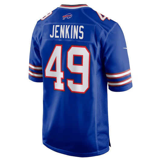 B.Bills #49 Keonta Jenkins Royal Team Game American Football Jerseys