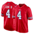 Johmsee B.Bills #4 James Cook III Player Red Home Game Stitched Jerseys