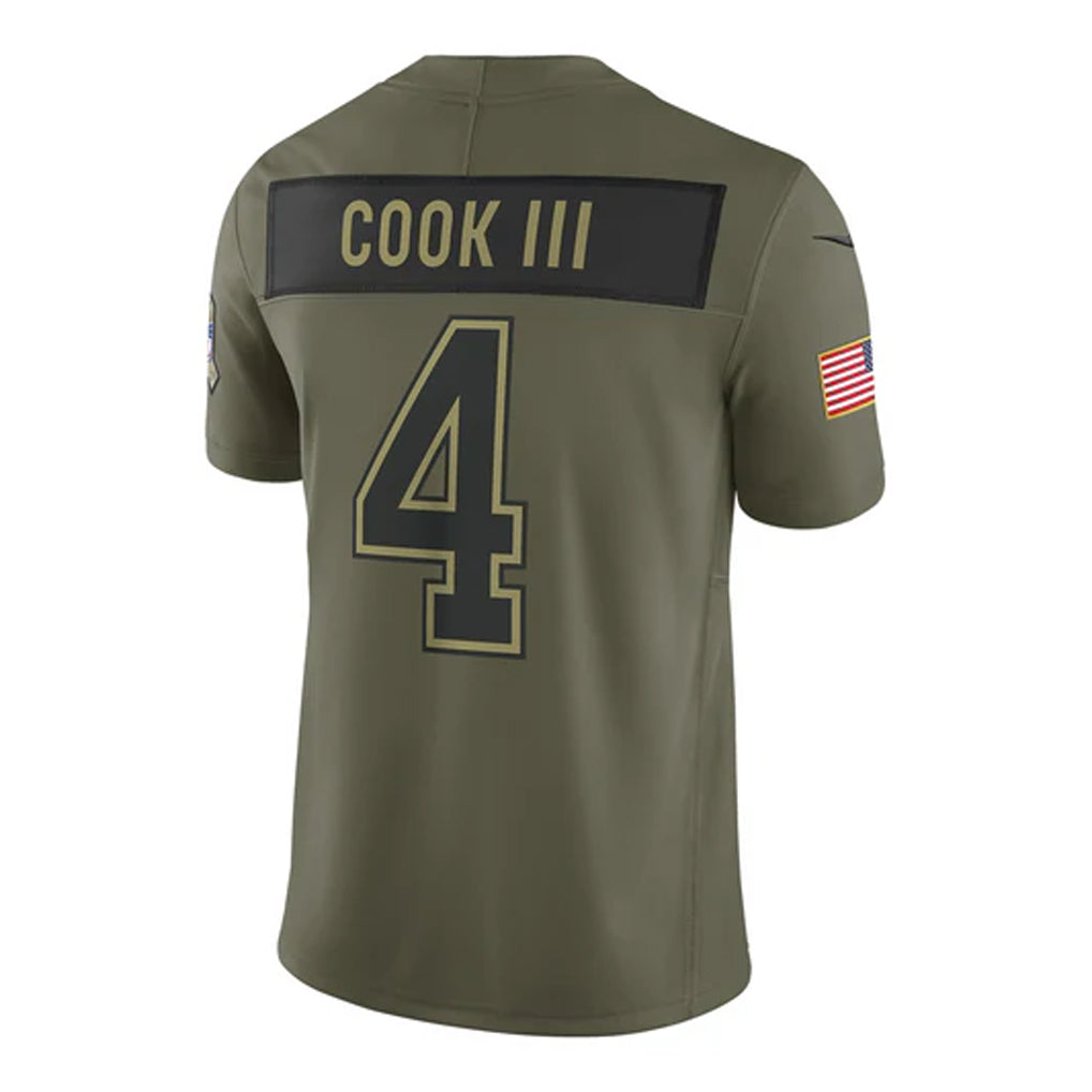 Johmsee B.Bills #4 James Cook III Player Salute to Service Vapor F.U.S.E. Limited Stitched Jerseys