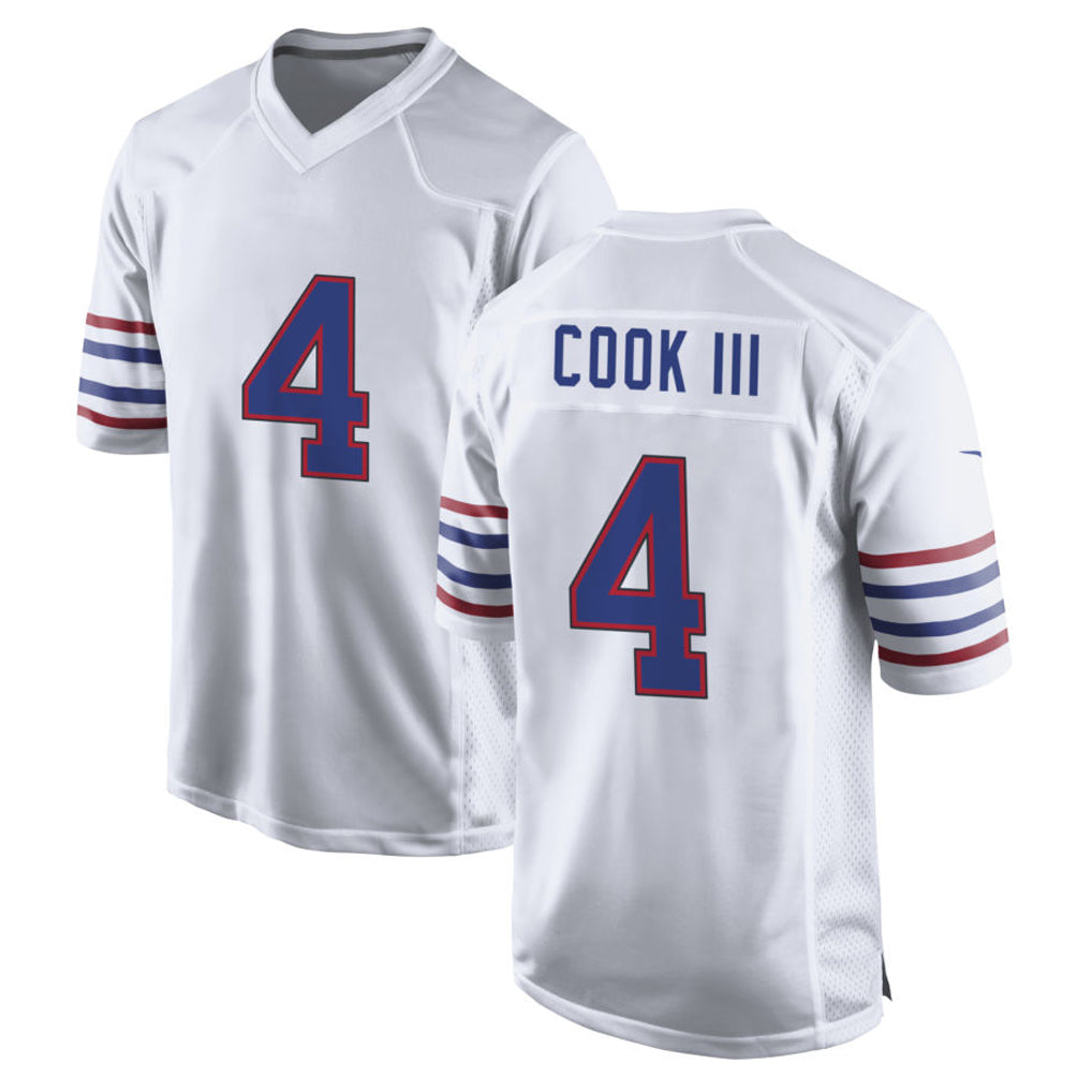 Johmsee B.Bills #4 James Cook III Player White Alternate Game Stitched Jerseys