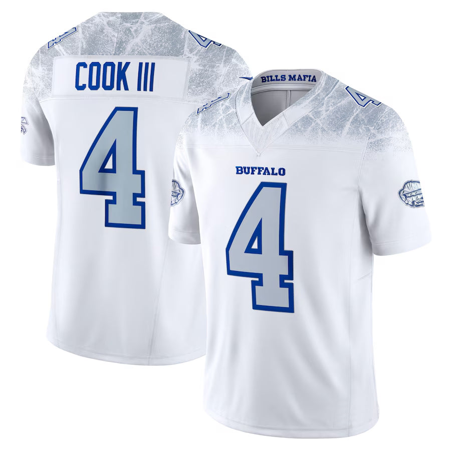 Johmsee B.Bills #4 James Cook III Player White Rivalries Collection Vapor Limited Stitched Jerseys