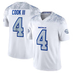 Johmsee B.Bills #4 James Cook III Player White Rivalries Collection Vapor Limited Stitched Jerseys