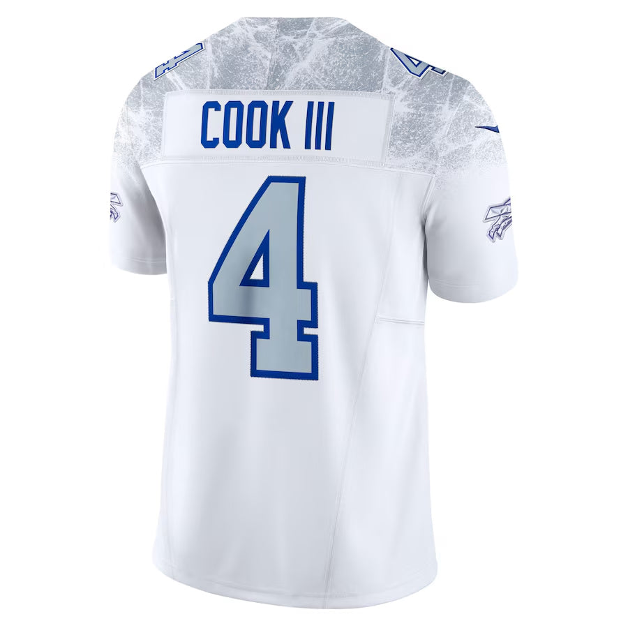 Johmsee B.Bills #4 James Cook III Player White Rivalries Collection Vapor Limited Stitched Jerseys