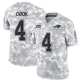 Johmsee B.Bills #4 James Cook Player Arctic Camo Salute to Service Limited Stitched Jerseys