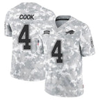 Johmsee B.Bills #4 James Cook Player Arctic Camo Salute to Service Limited Stitched Jerseys