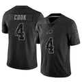 Johmsee B.Bills #4 James Cook Player Black RFLCTV Limited Stitched Jerseys