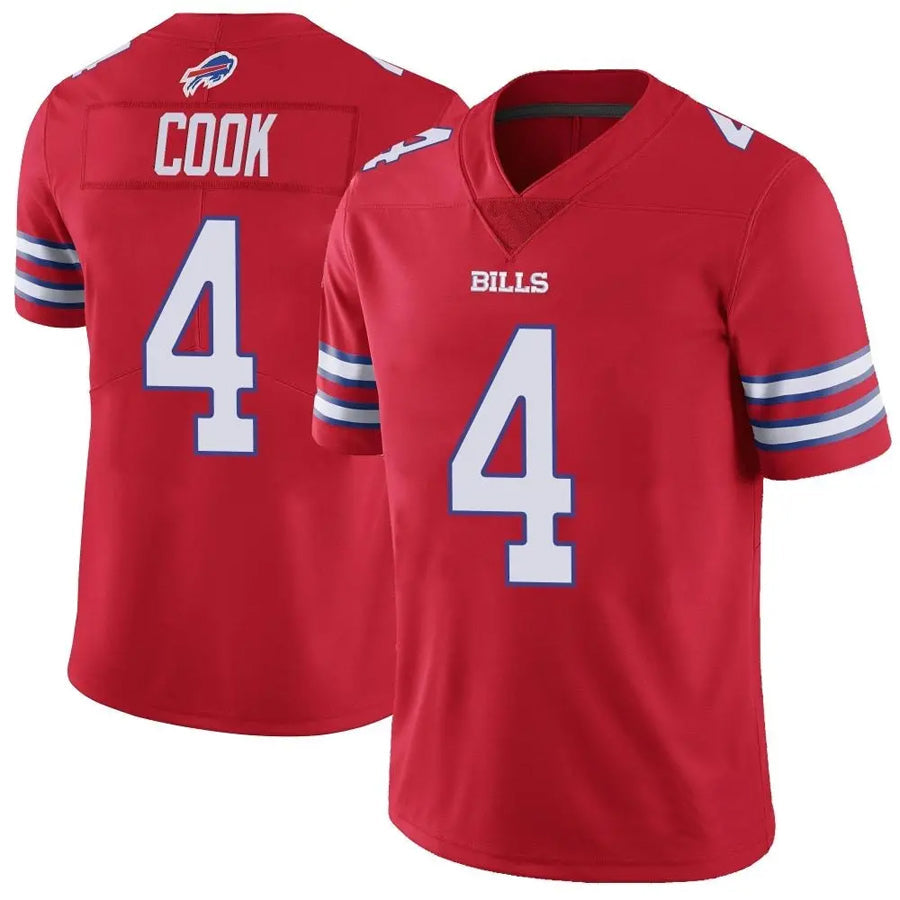 Johmsee B.Bills #4 James Cook Player Red Vapor F.U.S.E. Limited Stitched Jerseys