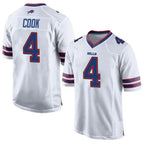 Johmsee B.Bills #4 James Cook Player White Home Game Stitched Jerseys